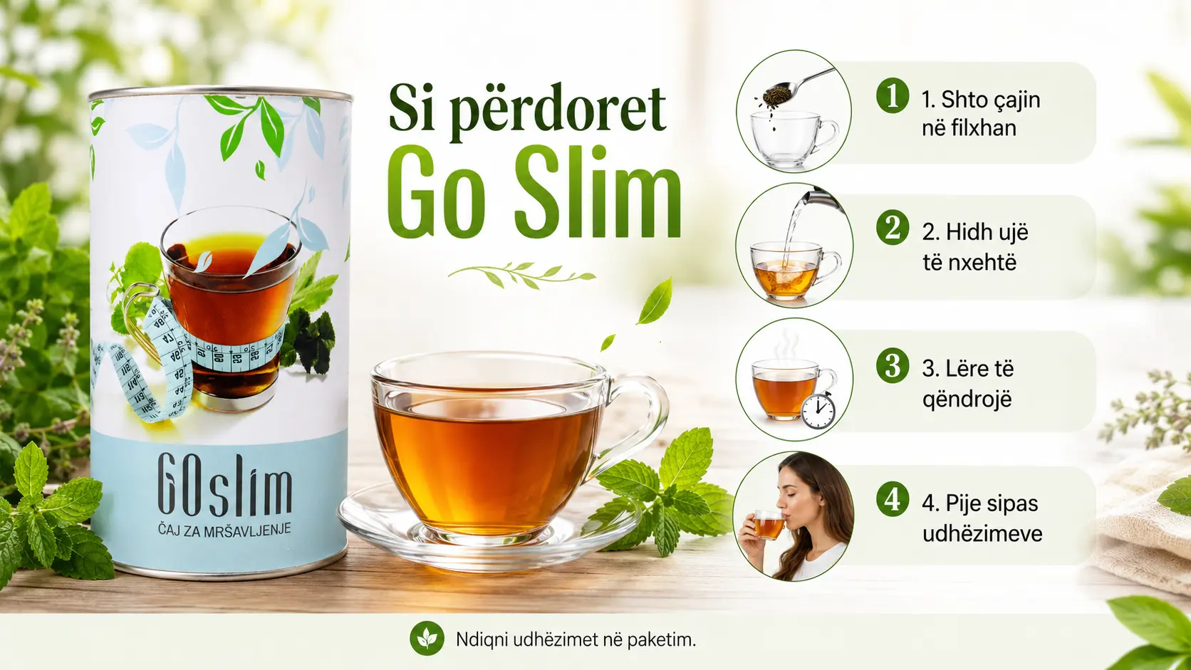 si perdoret caji goslim ushqyerje aktivitet dobesim